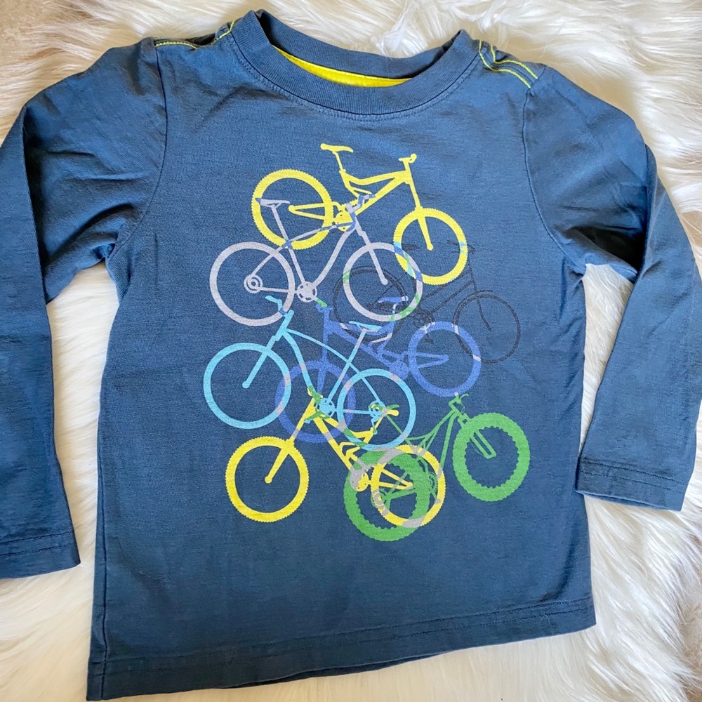 Tea Collection Long Sleeve Shirt with Bike Print